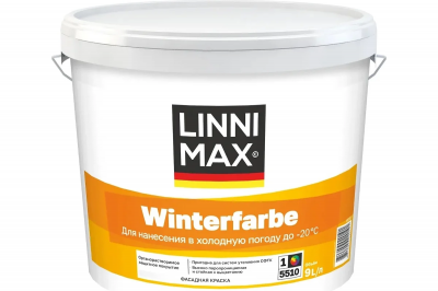 Краска органорастворимая для наружных работ LINNIMAX Winterfarbe / ЛИННИМАКС ВинтерФарбе (База 1 (9 л))