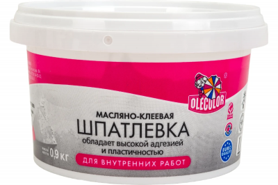 Шпатлевка масляно-клеевая для внутренних работ OLECOLOR* (0,9 кг (12 шт))