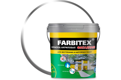 Краска акриловая фасадная FARBITEX (1,1 кг (6шт))