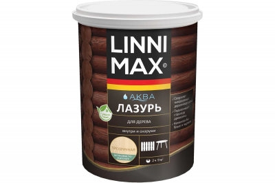Антисептик лессирующий для дерева LINNIMAX / ЛИННИМАКС Аква Лазурь (0,9 л)