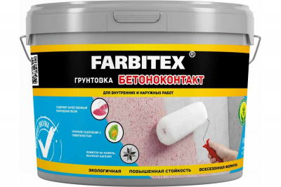 Грунтовка акриловая бетоноконтакт Farbitex (3 кг (6 шт)*)