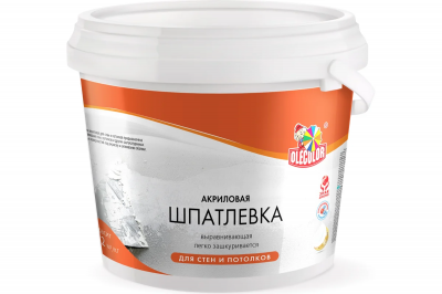 Шпатлевка акриловая для стен и потолков OLECOLOR* (0,9 кг (12 шт))