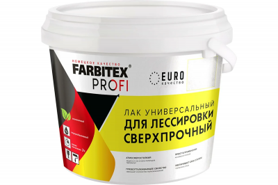 Лак для лессировки универсальный сверхпрочный FARBITEX ПРОФИ (0,9 л (6шт))