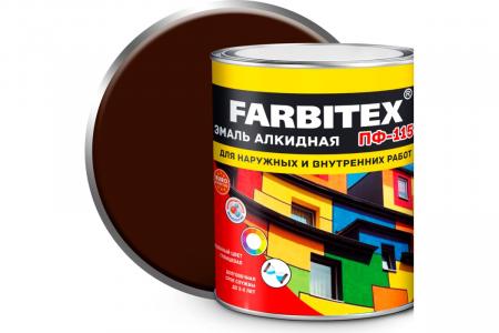 Эмаль алкидная ПФ-115 FARBITEX (шоколадный, 2,7 кг (6 шт))